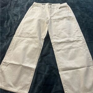 Women's White Wide-Leg Jeans